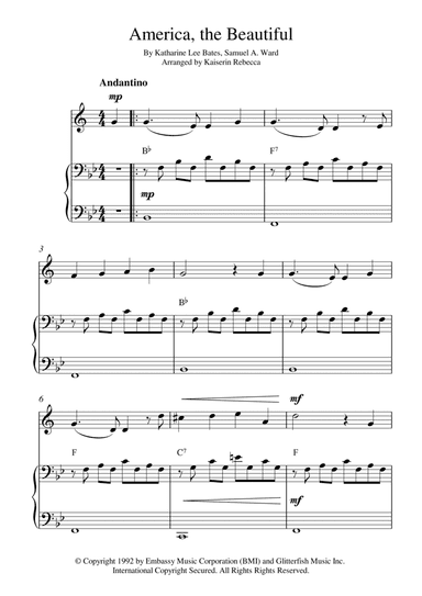 America The Beautiful (arr. Kaiserin Rebecca)