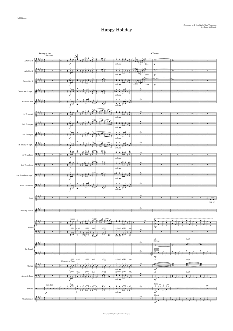 Happy Holiday / The Holiday Season (arr. Daryl McKenzie)