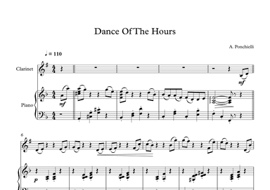 Dance Of The Hours - Amilcare Ponchielli (Clarinet + Piano) (arr. Digital Book Music)