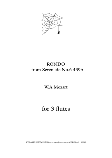 RONDO for 3 flutes from Serenade No.6 k439b - MOZART (arr. WEB-ARTS Digital Music)