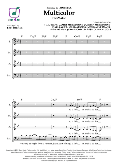 Multicolor (arr. Erik Fortier)