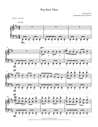 Way Back Then (arr. Kathy Warnecke)