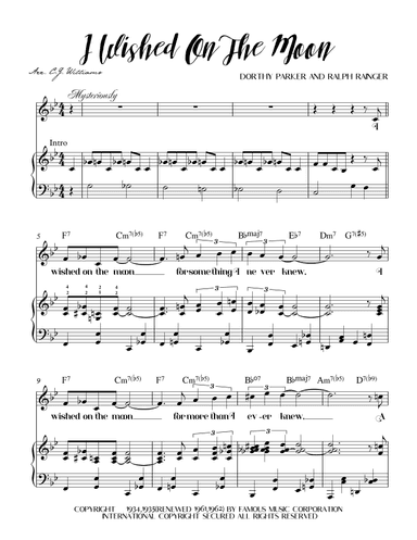 I Wished On The Moon (arr. Christopher Williams)