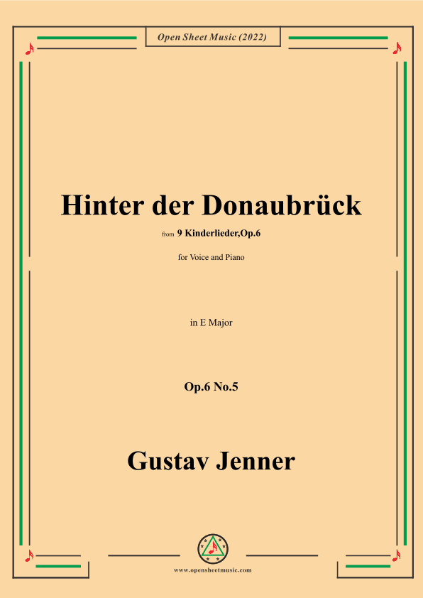Jenner-Hinter der Donaubrück,in E Major,Op.6 No.5 (arr. OSM Press)