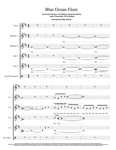 Blue Ocean Floor (arr. Katie Schuld)