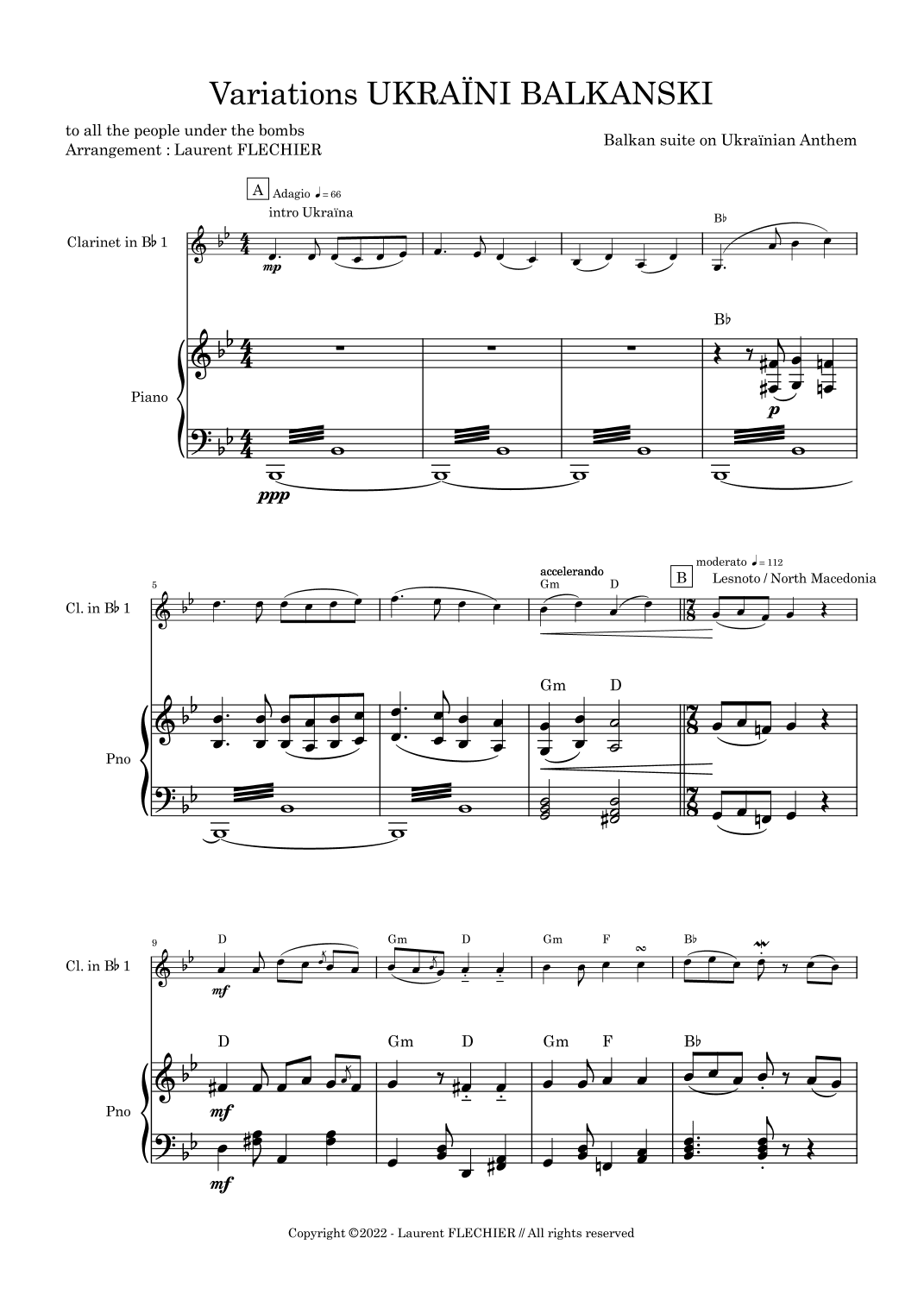 Variations Ukraïni Balkanski (arr. Laurent FLECHIER)