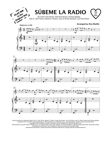 Subeme La Radio (arr. Ron Sheffer)