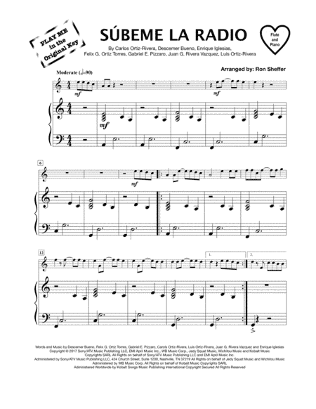 Subeme La Radio (arr. Ron Sheffer)