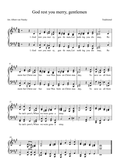 God rest you merry, gentlemen_C# minor key (arr. Albert van Niasky)