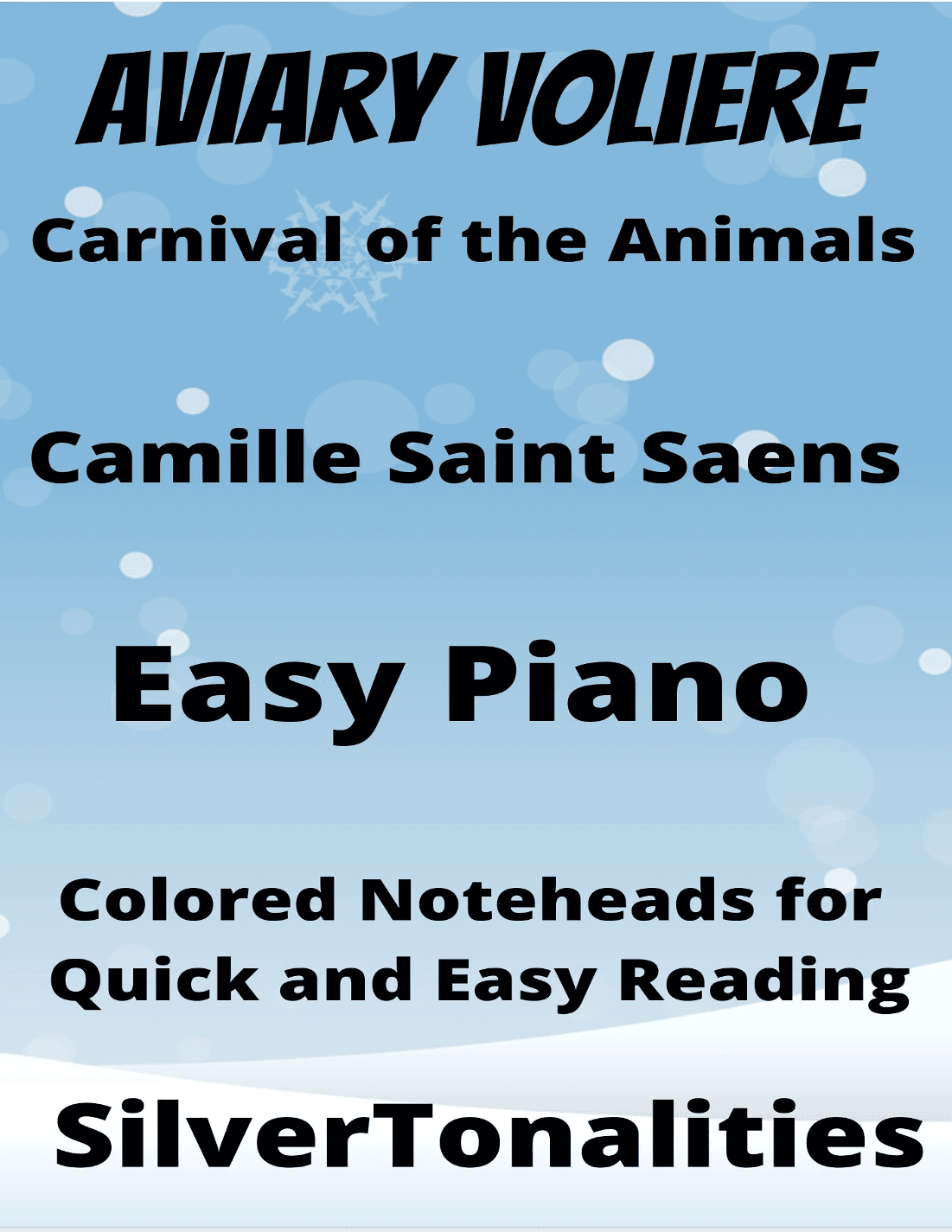 Aviary Carnival of the Animals for Easy Piano with Colored Notation (arr. SilverTonalities)