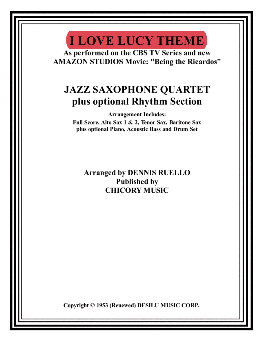 I Love Lucy (arr. Dennis Ruello)
