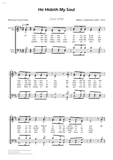 He Hideth My Soul - SATB Choir (arr. César Madeira)