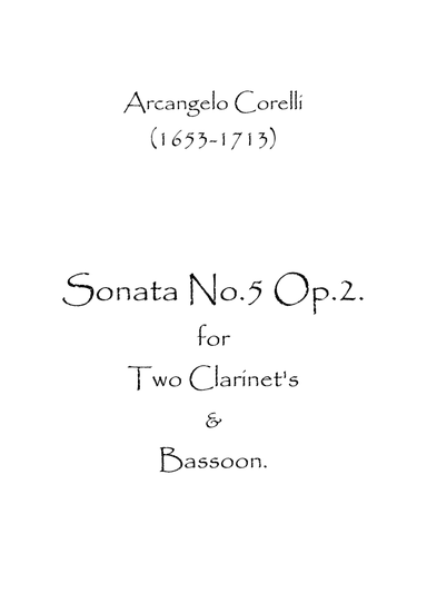 Sonata No.5 Op.2 (arr. Spence Bundy)