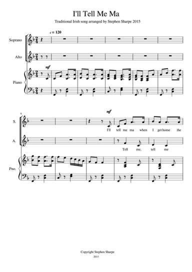 I'll Tell Me Ma SA Choir (arr. Stephen Sharpe)