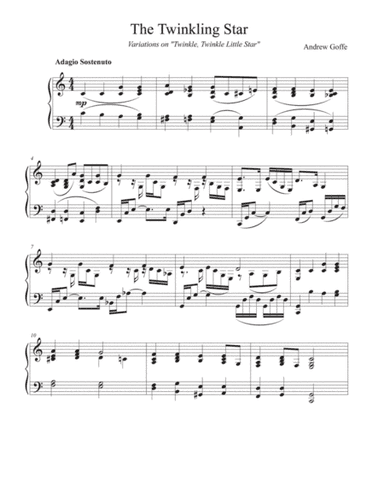 The Twinkling Star (arr. Andrew Goffe)