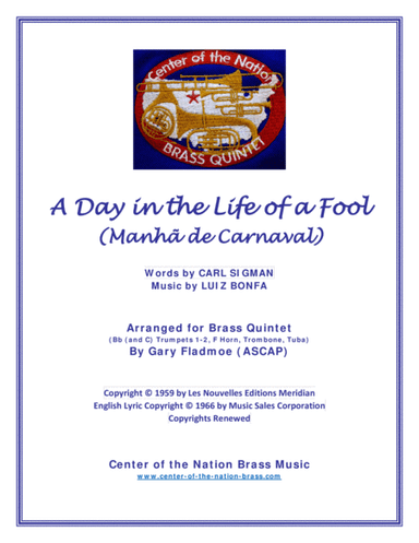 A Day In The Life Of A Fool (manha De Carnaval) (arr. Gary Fladmoe (ASCAP))