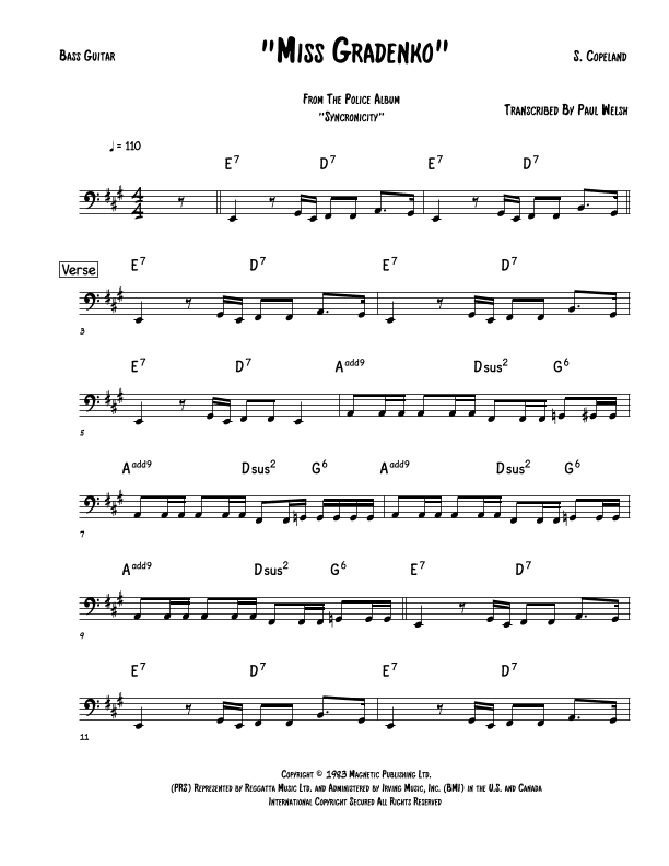 Miss Gradenko (arr. Accubass)