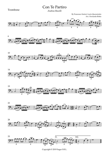 Con Te Partiro (time To Say Goodbye) (arr. Fernando Britto)