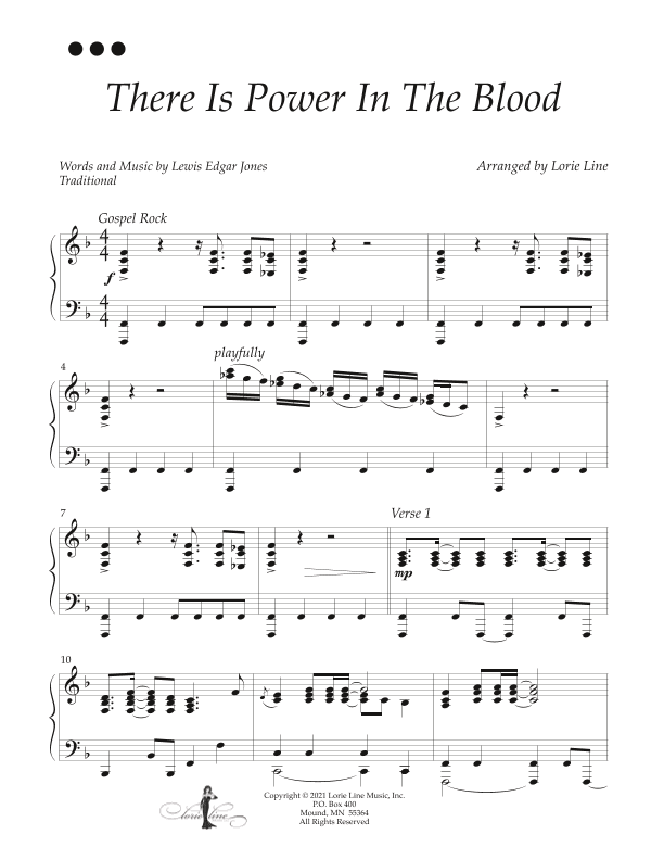 Power In The Blood (arr. Lorie Line)