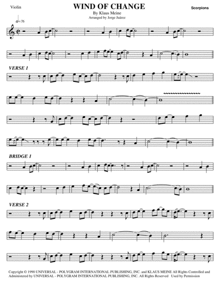 Wind Of Change (arr. Jorge Juárez)
