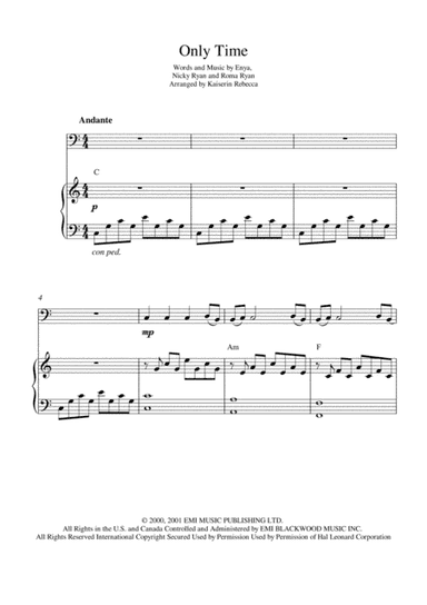 Only Time (arr. Kaiserin Rebecca)