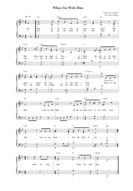 When I'm With Him (arr. Eric Meyer)