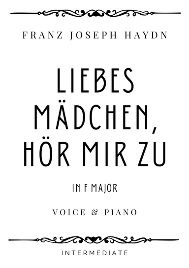 Haydn - Liebes Mädchen, hör mir zu in F Major - Intermediate (arr. Piacere Music Sheets)