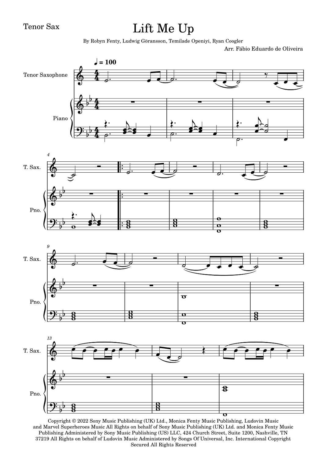 Lift Me Up (arr. Fabio Eduardo de Oliveira)