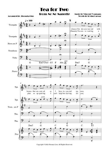 Tea For Two (arr. Jhonata Lino)