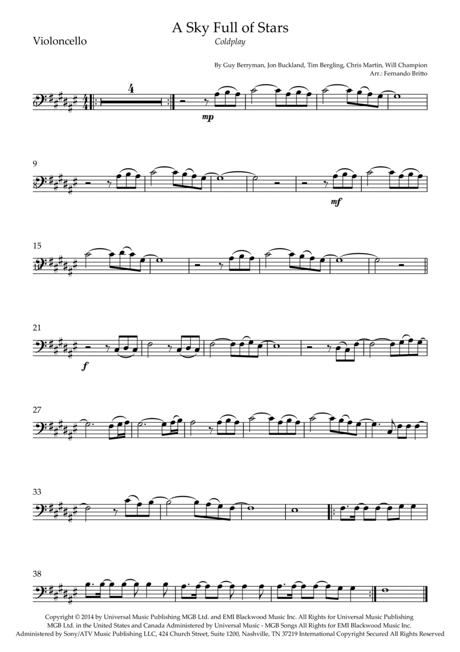 A Sky Full Of Stars (arr. Fernando Britto)