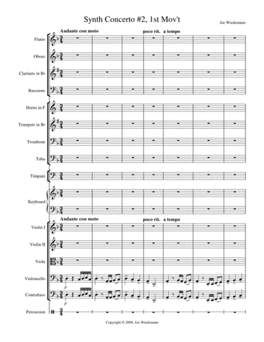Synth Concerto #2, 1st Mov't - Andante con moto