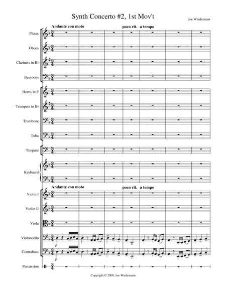 Synth Concerto #2, 1st Mov't - Andante con moto