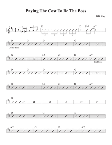 Paying The Cost To Be The Boss (arr. David M Fagnant)
