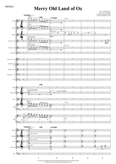 The Merry Old Land Of Oz (arr. Matt Smith)