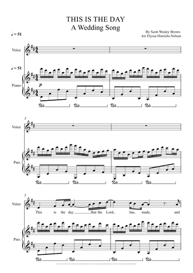 This Is The Day (a Wedding Song) (arr. Elyssa Hinrichs-Nelson)