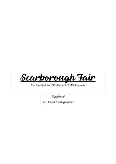 Scarborough Fair for Beginner String Orchestra (arr. Laura Chegwidden)