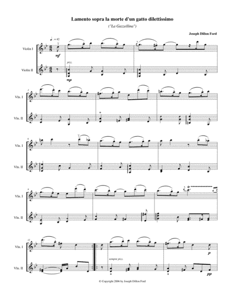 Suite for Two Violins - 5 Lamento