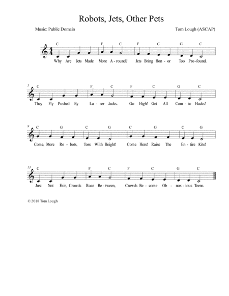 Robots, Jets, Other Pets (arr. Tom Lough)