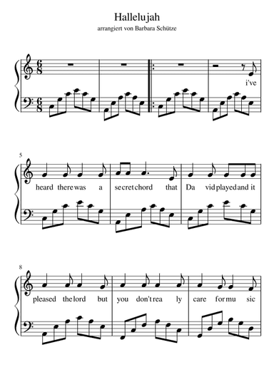 Hallelujah (arr. Barbara Schütze)