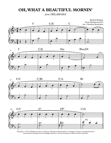 Oh, What A Beautiful Mornin' (arr. Christian Bennedsen)