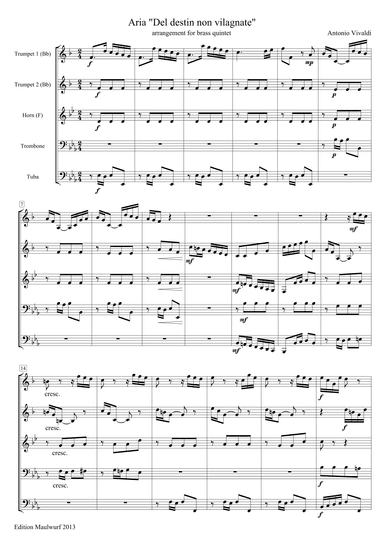 Vivaldi Aria (arr. Edition Maulwurf)