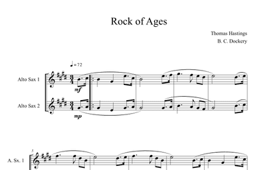 Rock of Ages (Alto Sax Duet) (arr. B. C. Dockery)