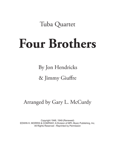Four Brothers (arr. Gary McCurdy, The Tubador)
