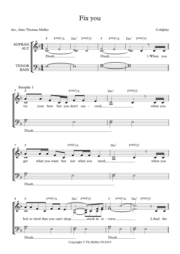 Fix You (arr. Thomas Müller)