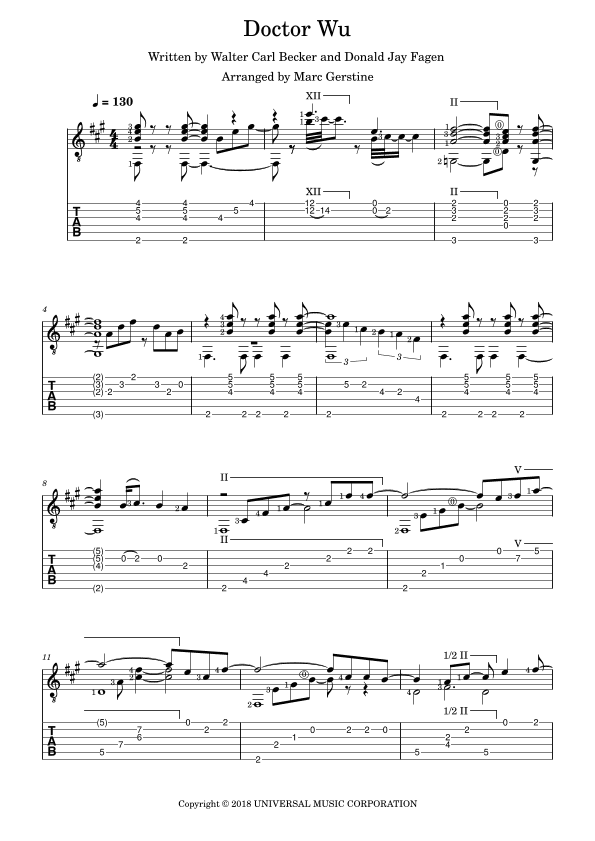 Dr. Wu (arr. Marc E Gerstine)