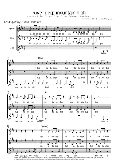 River Deep - Mountain High (arr. N.E. Ballema)