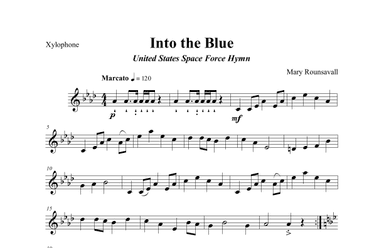 US SPACE FORCE HYMN (Into the Blue) XYLOPHONE PART