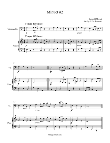 Minuet #2 (arr. Nick Lacanski)