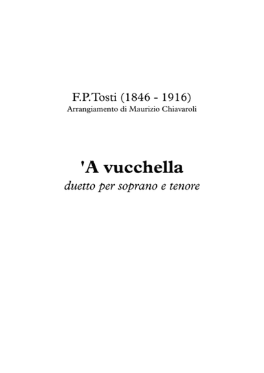 'A vucchella (arr. Maurizio Chiavaroli)