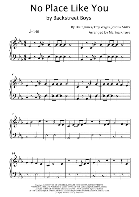 No Place Like You (arr. Marina Kirova)